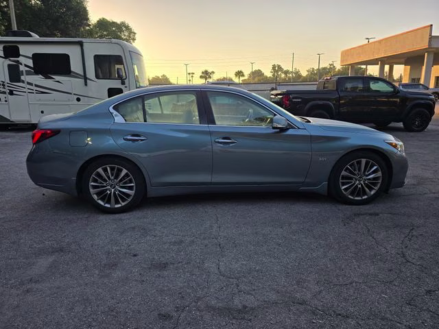 2018 Hagane Blue INFINITI Q50 3.0t LUXE RWD Sedan