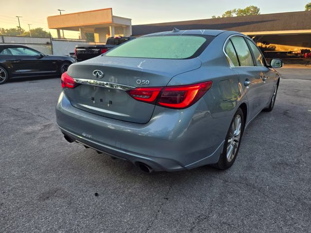 2018 Hagane Blue INFINITI Q50 3.0t LUXE RWD Sedan