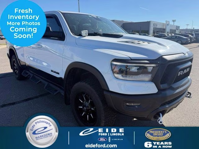 2019 Bright White Clearcoat Ram 1500 Rebel 4X4 Truck