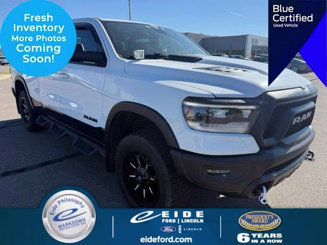 2019 Bright White Clearcoat Ram 1500 Rebel 4X4 Truck
