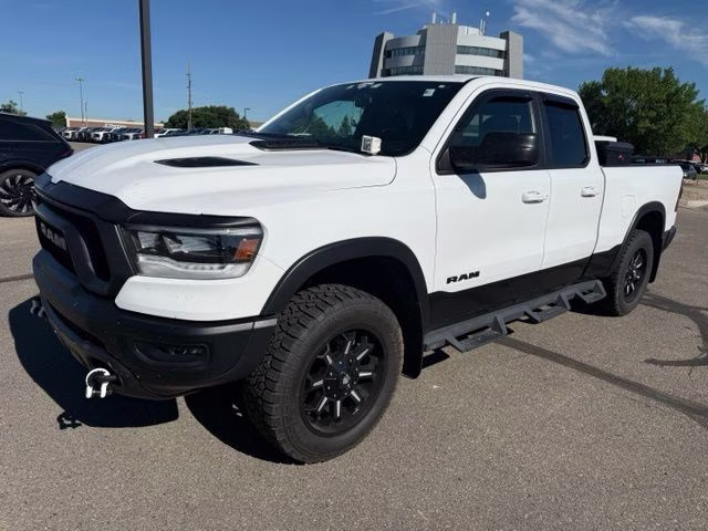 2019 Bright White Clearcoat Ram 1500 Rebel 4X4 Truck