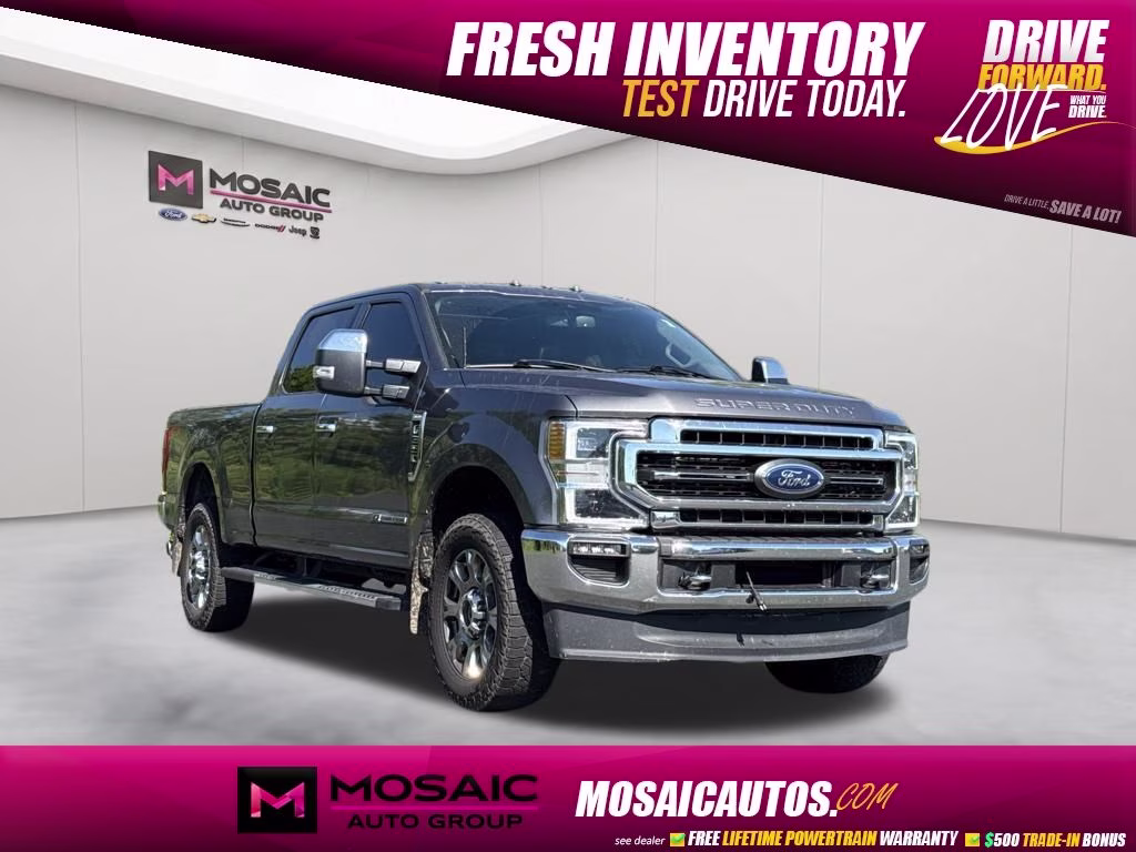 2021 Gray Metallic Ford Super Duty F-350 SRW Lariat 4X4 Truck