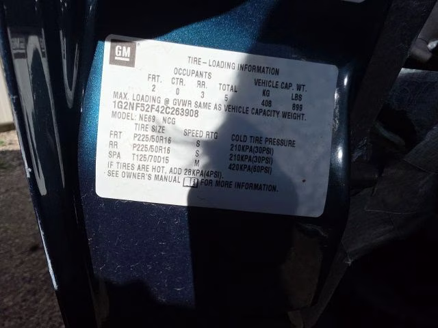 2002 Blue Pontiac Grand Am SE1 FWD Sedan