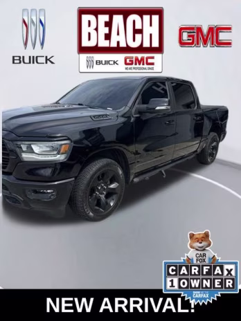 2021 Diamond Black Crystal Pearlcoat Ram 1500 Big Horn/Lone Star 4X4 Truck
