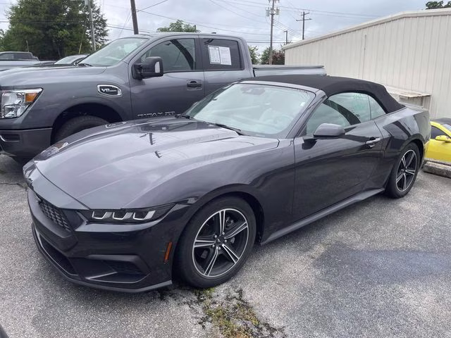 2024 Gray Metallic Ford Mustang EcoBoost Premium RWD Convertible