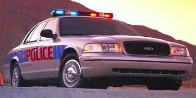 2004 White Ford Crown Victoria Police Interceptor RWD Sedan