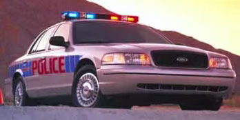 2004 White Ford Crown Victoria Police Interceptor RWD Sedan