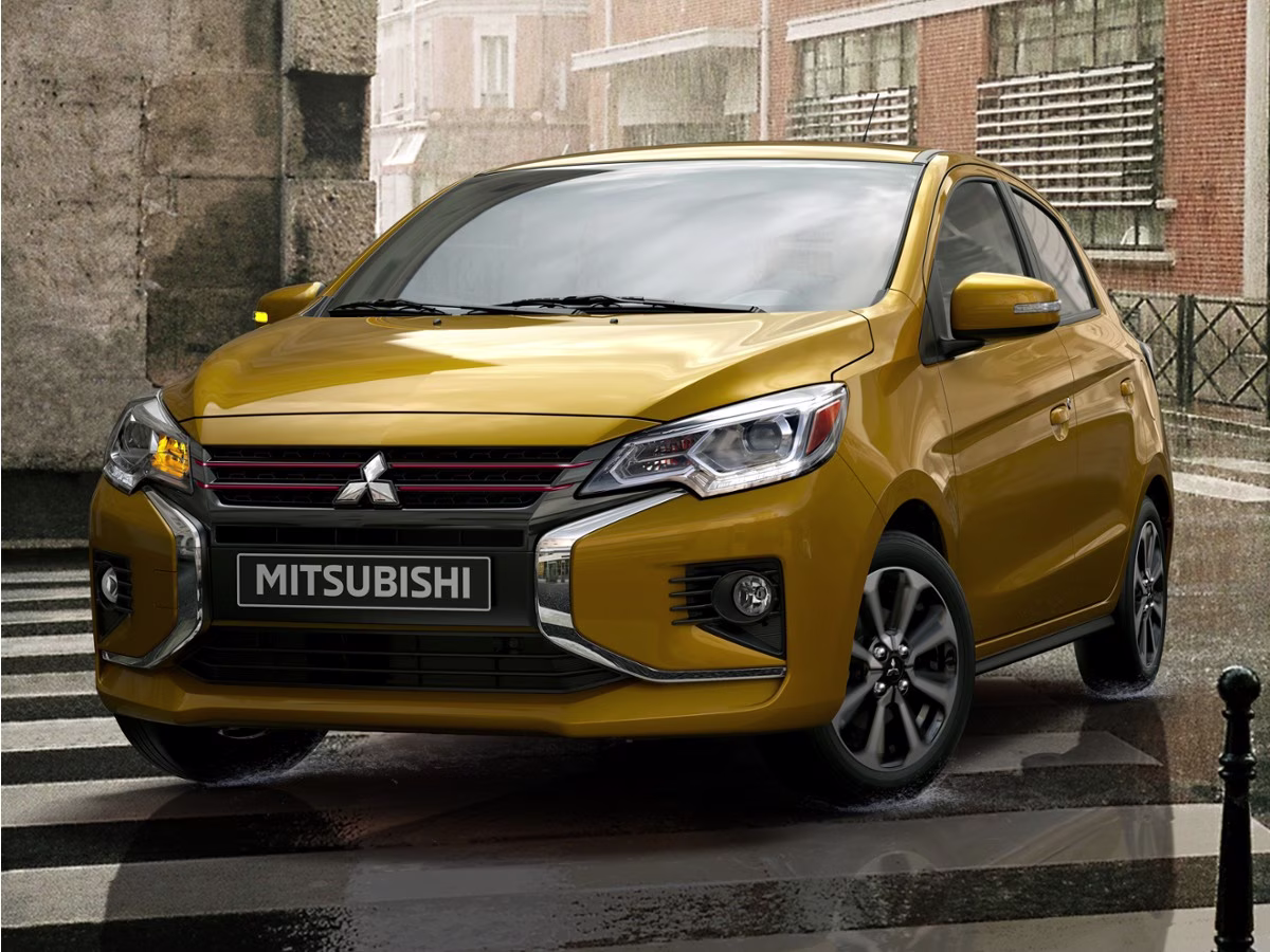 2021 Sand Yellow Mitsubishi Mirage ES FWD Hatchback