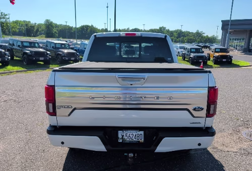 2018 White Platinum Metallic Tri-Coat Ford F-150 Limited 4X4 Truck