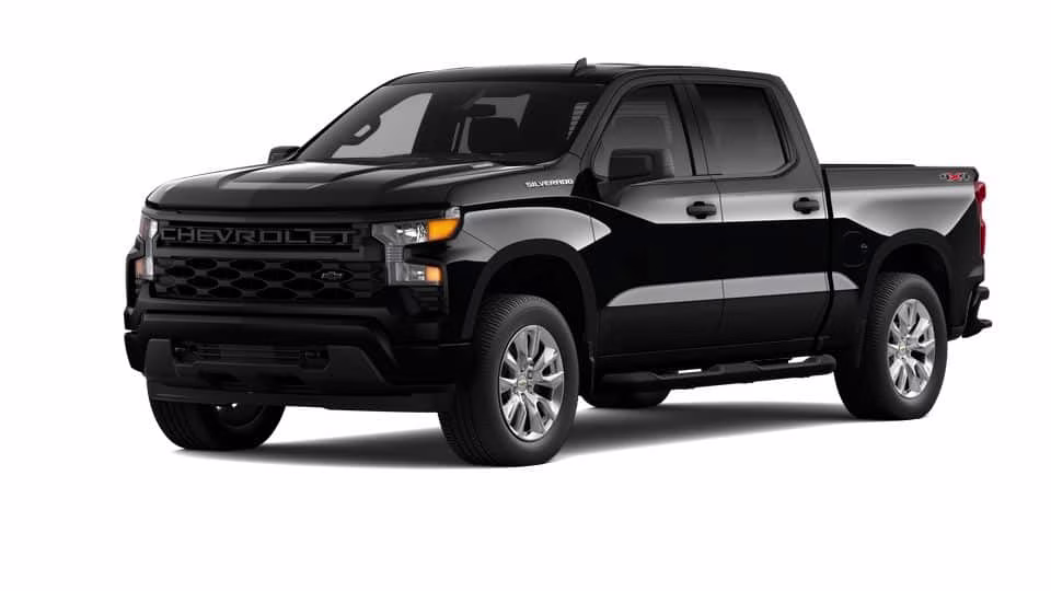 2026 Black Chevrolet Silverado 1500 Custom 4X4 Truck