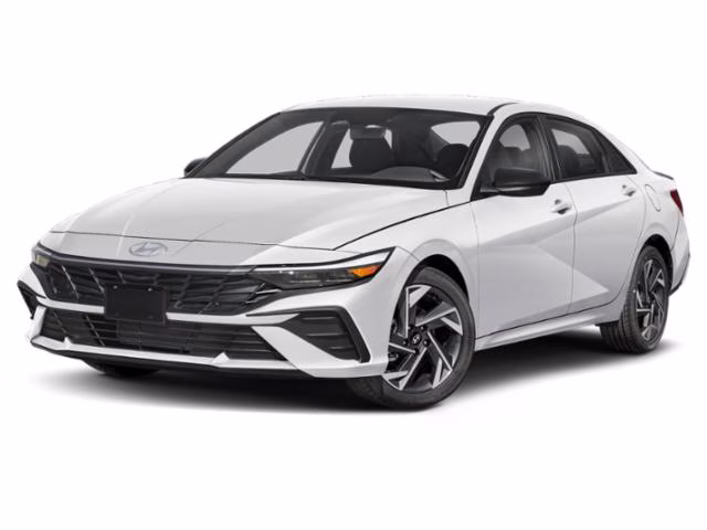 2025 Serenity White Hyundai Elantra SEL Sport FWD Sedan