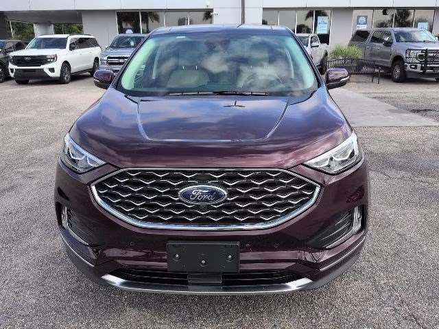 2024 Burgundy Velvet Metallic Tinted Clearcoat Ford Edge Titanium AWD SUV