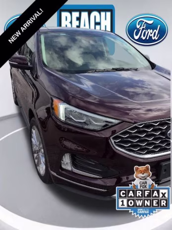 2024 Burgundy Ford Edge Titanium AWD SUV
