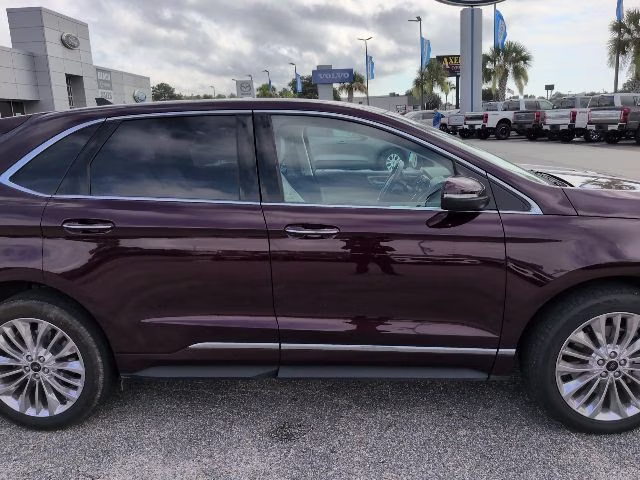 2024 Burgundy Velvet Metallic Tinted Clearcoat Ford Edge Titanium AWD SUV