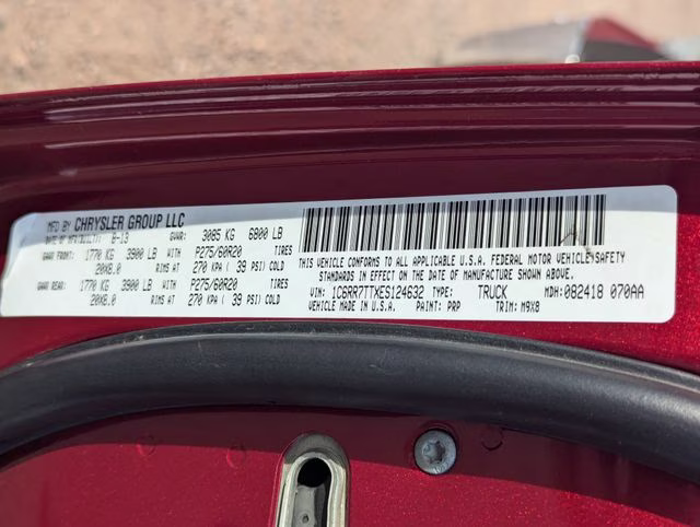 2014 Deep Cherry Red Crystal Pearlcoat Ram 1500 Big Horn 4X4 Truck