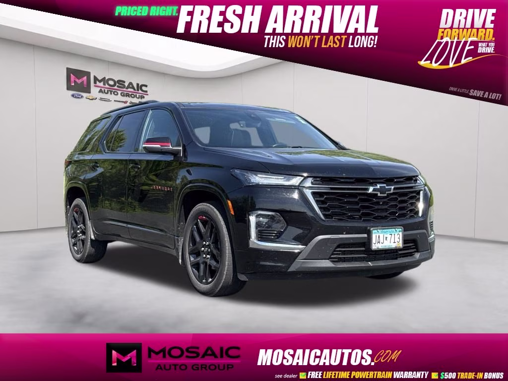 2022 Black Metallic Chevrolet Traverse Premier AWD SUV