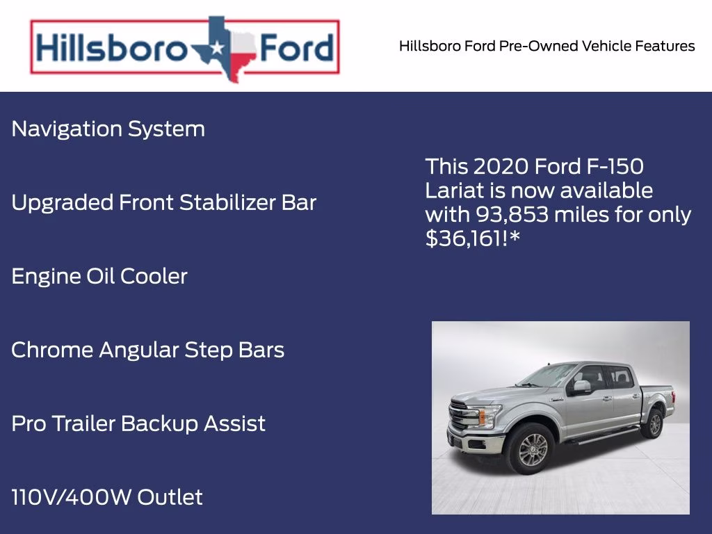 2020 Iconic Silver Metallic Ford F-150 Lariat 4X4 Truck