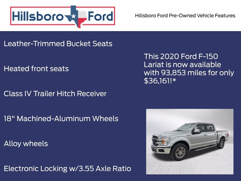 2020 Iconic Silver Metallic Ford F-150 Lariat 4X4 Truck
