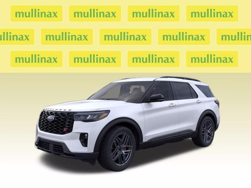 2026 Star White Metallic Tri-Coat Ford Explorer ST RWD SUV