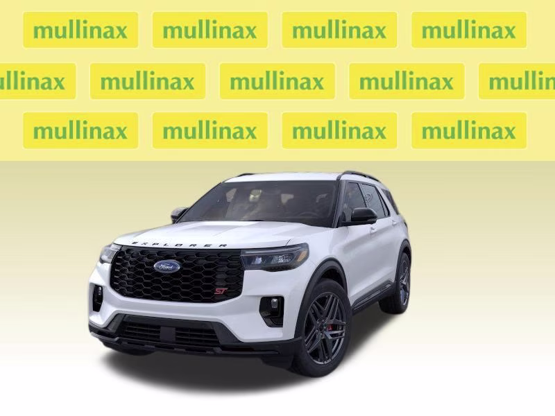 2026 Star White Metallic Tri-Coat Ford Explorer ST RWD SUV