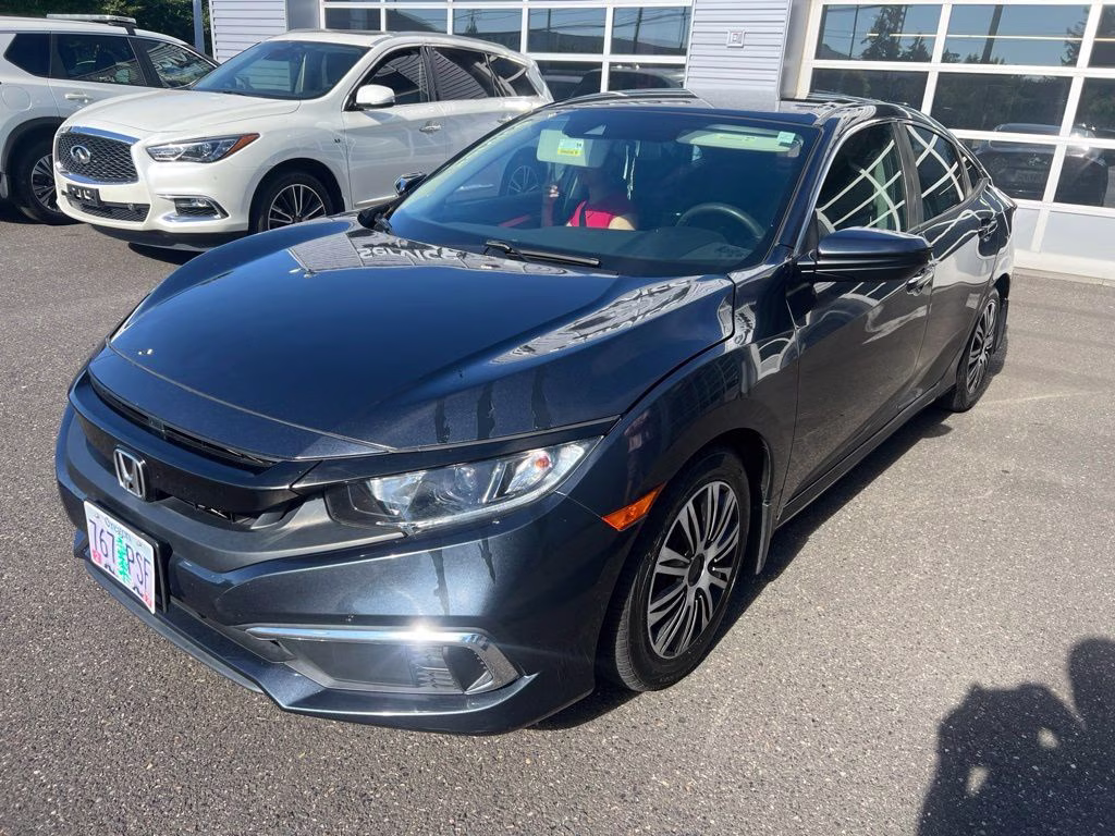 2021 Blue Honda Civic LX FWD Sedan