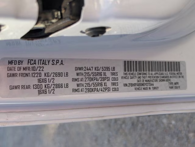 2022 Bright White Ram ProMaster City Tradesman Cargo Van FWD Crossover