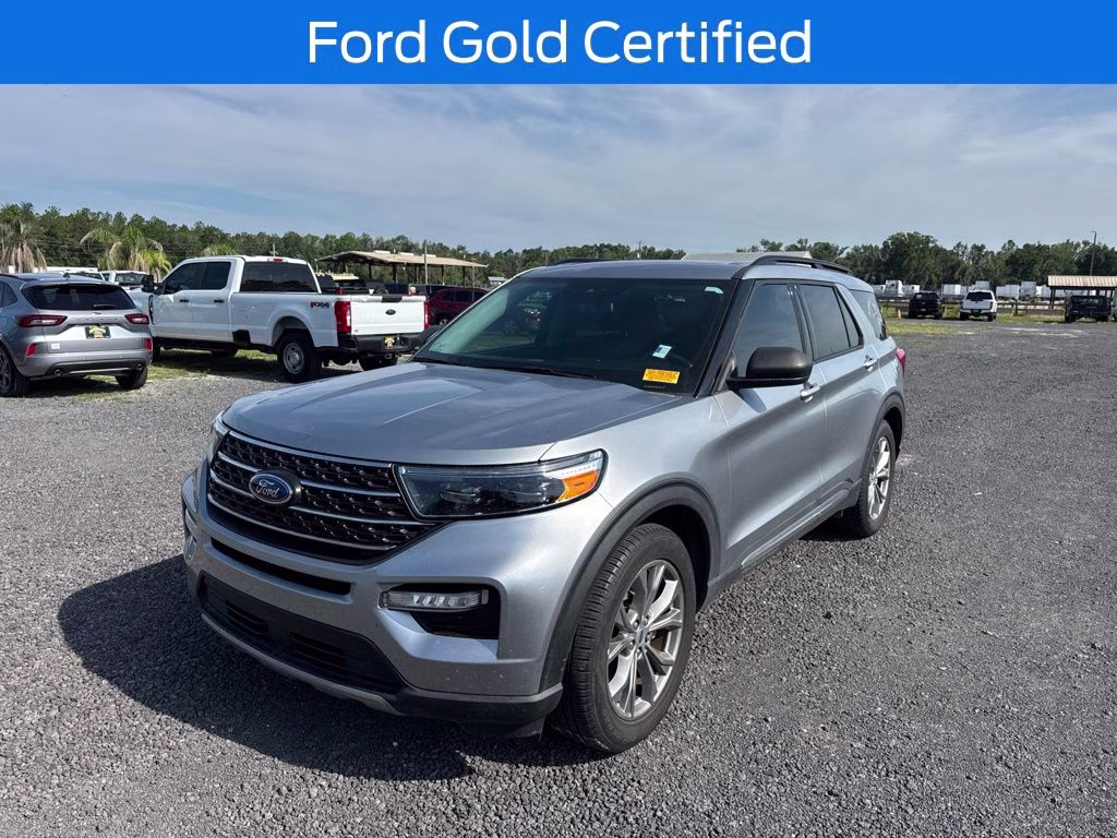 2022 Silver Metallic Ford Explorer XLT RWD SUV