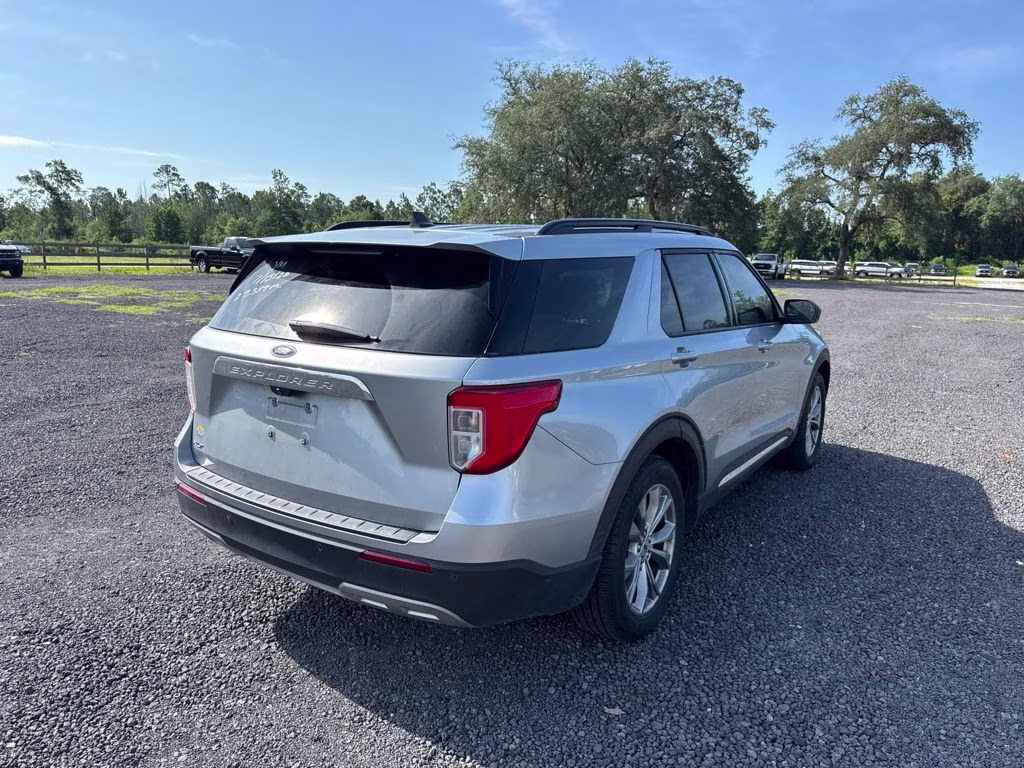 2022 Silver Metallic Ford Explorer XLT RWD SUV