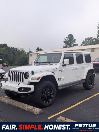 2021 Bright White Clearcoat Jeep Wrangler Unlimited Sahara High Altitude 4X4 SUV