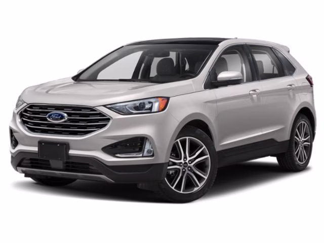 2019 White Platinum Ford Edge SEL AWD SUV
