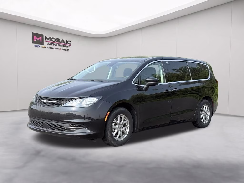 2024 Diamond Black Crystal Pearlcoat Chrysler Voyager LX FWD Van