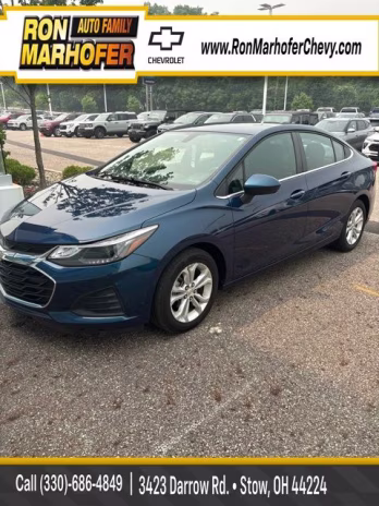 2019 Pacific Blue Metallic Chevrolet Cruze LT FWD Sedan