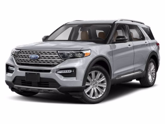 2021 White Ford Explorer Limited RWD SUV