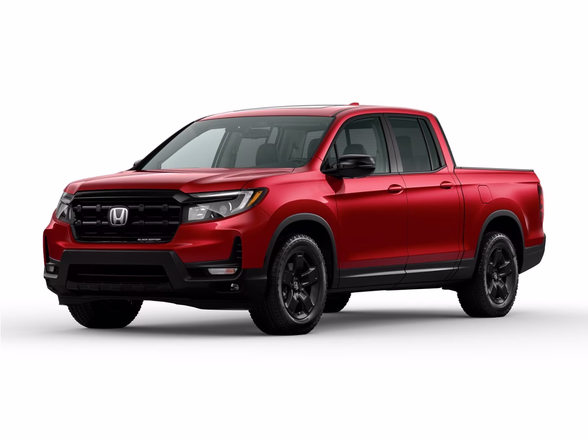 2025 White Honda Ridgeline Black Edition AWD Truck