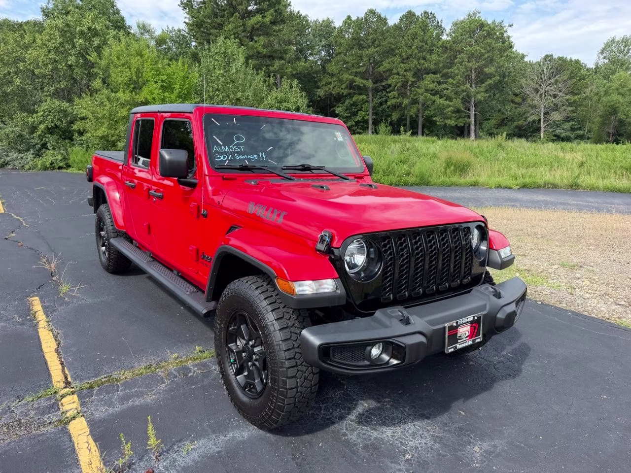 2021 Firecracker Red Clearcoat Jeep Gladiator 4WD Willys 4X4 Truck