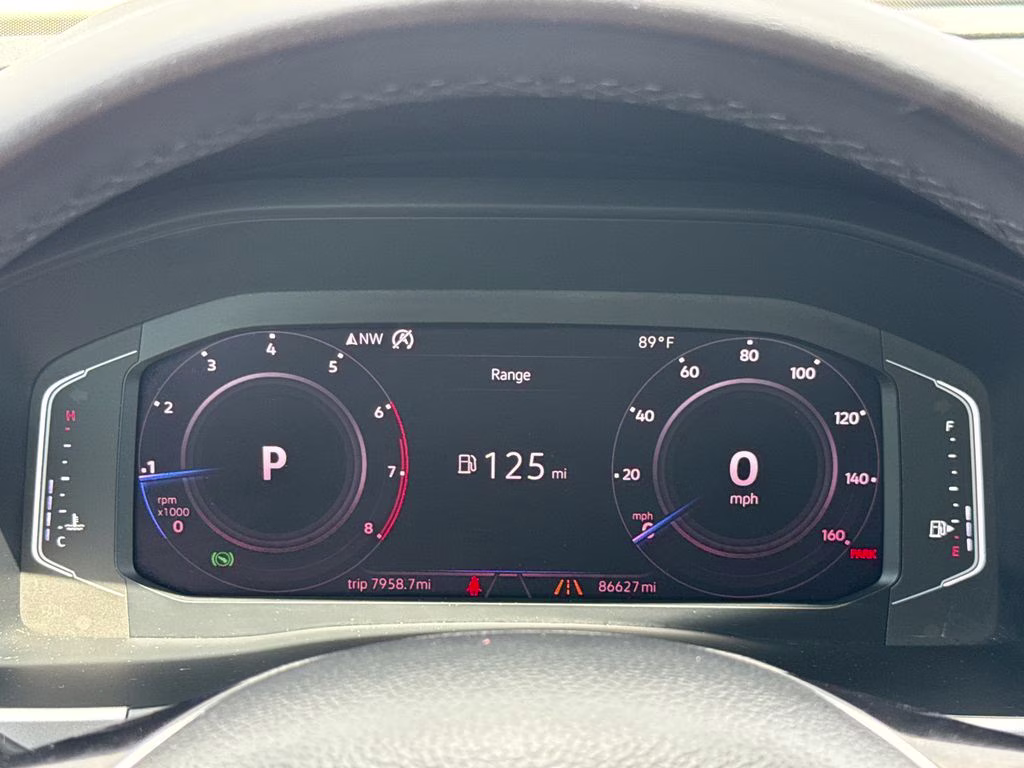 2019 Platinum Gray Metallic Volkswagen Atlas 3.6L V6 SEL R-Line FWD SUV
