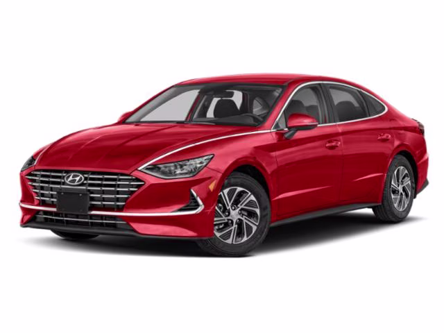 2023 Ultimate Red Hyundai Sonata Hybrid Blue FWD Sedan