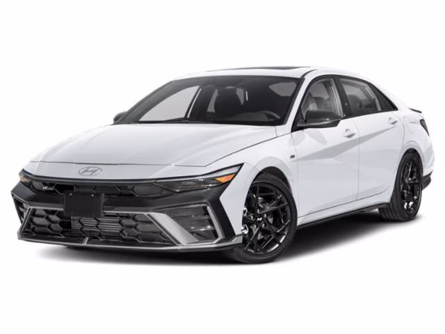 2024 Atlas White Hyundai Elantra N Line FWD Sedan