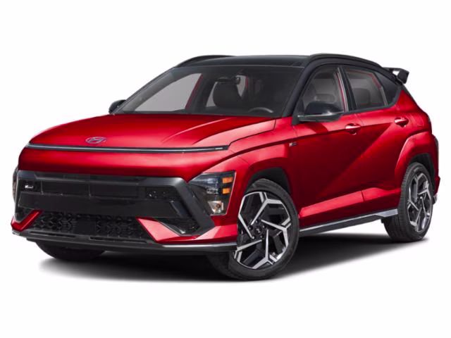 2025 Ultimate Red Metallic W/Black Roof Hyundai Kona N Line FWD SUV