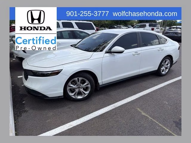 2023 Platinum White Pearl Honda Accord LX FWD Sedan