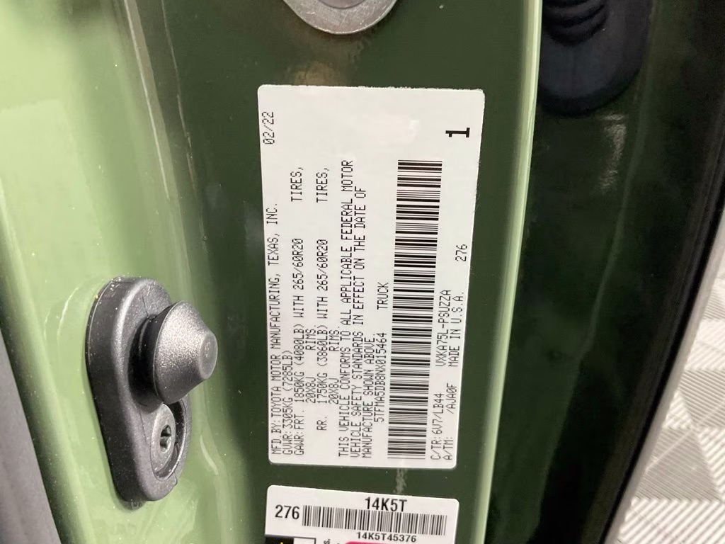 2022 Army Green Toyota Tundra 1794 4X4 Truck