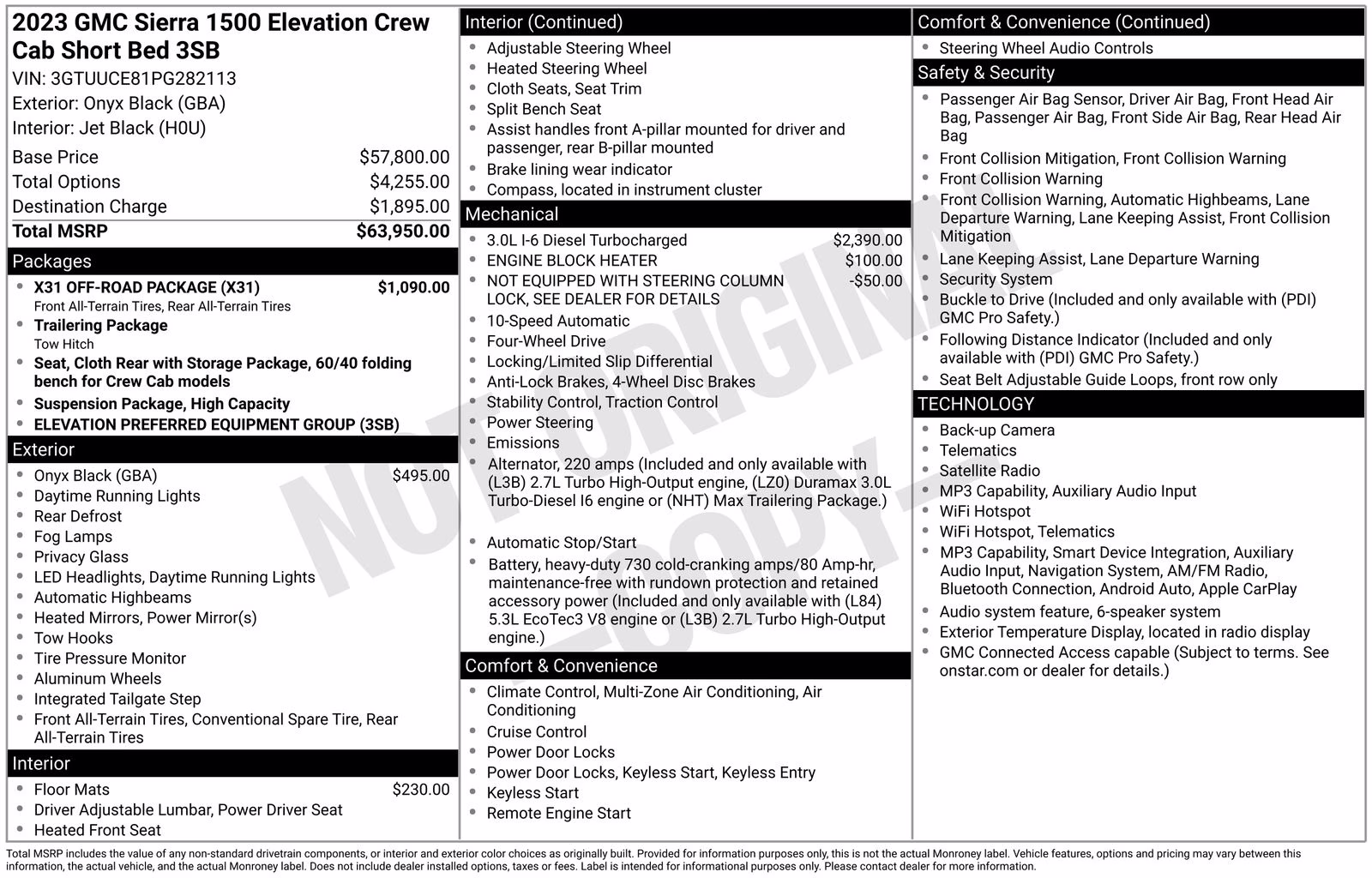 2023 Onyx Black GMC Sierra 1500 Elevation 4X4 Truck