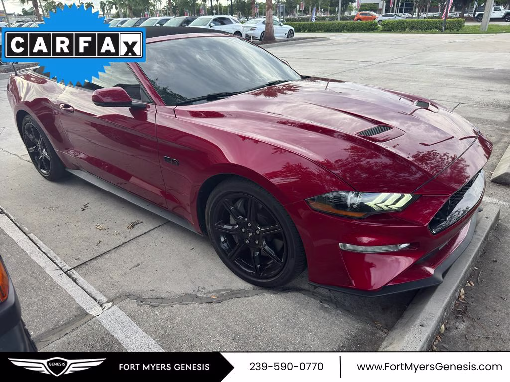 2020 Rapid Red Metallic Tinted Clearcoat Ford Mustang GT Premium RWD Convertible