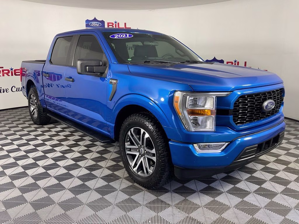 2021 Blue Metallic Ford F-150 XL RWD Truck