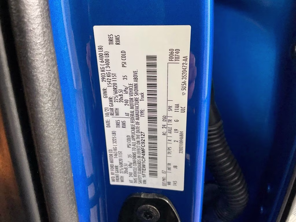 2021 Blue Metallic Ford F-150 XL RWD Truck