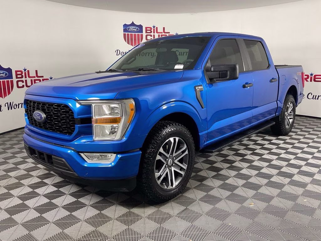 2021 Blue Metallic Ford F-150 XL RWD Truck