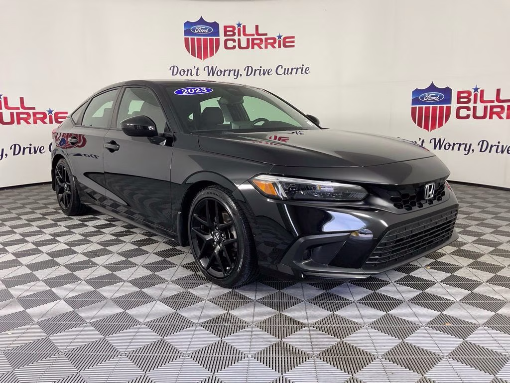 2024 Black Honda Civic Sport FWD Hatchback