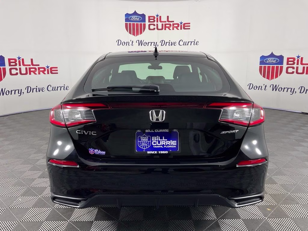 2024 Black Honda Civic Sport FWD Hatchback