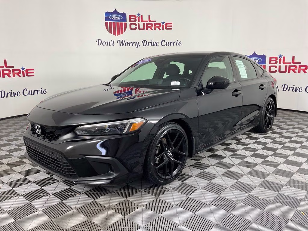 2024 Black Honda Civic Sport FWD Hatchback