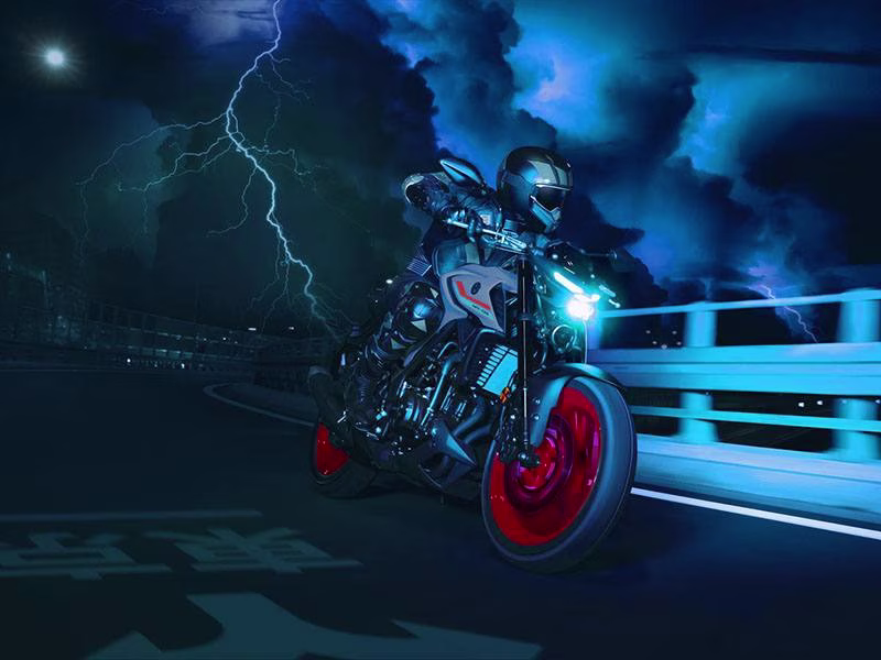 2021 Matte Stealth Black Yamaha MT-03 Motorcycle